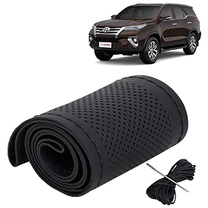 KINGSWAY PU Leatherite Car Steering Cover Sewable