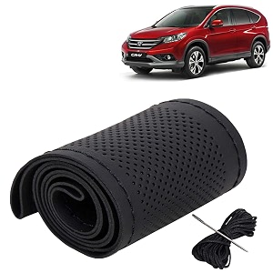 KINGSWAY PU Leatherite Car Steering Cover Sewable