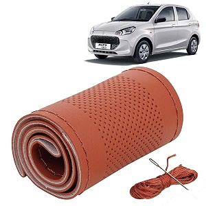 KINGSWAY PU Leatherite Car Steering Cover Sewable