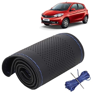KINGSWAY PU Leatherite Car Steering Cover Sewable