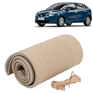 KINGSWAY PU Leatherite Car Steering Cover Sewable