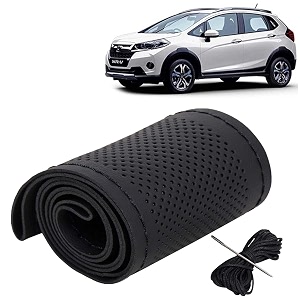KINGSWAY PU Leatherite Car Steering Cover Sewable