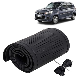 KINGSWAY PU Leatherite Car Steering Cover Sewable