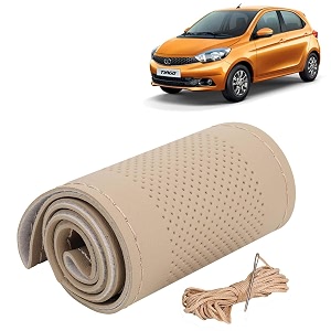 KINGSWAY PU Leatherite Car Steering Cover Sewable