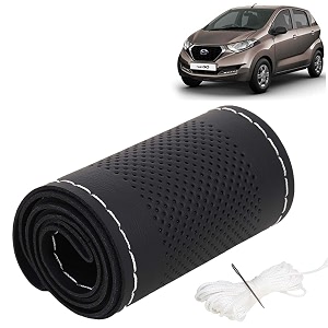 KINGSWAY PU Leatherite Car Steering Cover Sewable