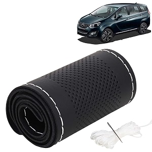 KINGSWAY PU Leatherite Car Steering Cover Sewable