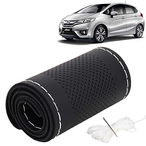 KINGSWAY PU Leatherite Car Steering Cover Sewable