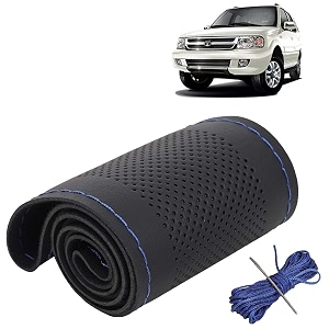 KINGSWAY PU Leatherite Car Steering Cover Sewable