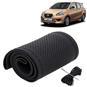 KINGSWAY PU Leatherite Car Steering Cover Sewable