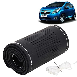 KINGSWAY PU Leatherite Car Steering Cover Sewable