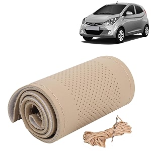 KINGSWAY PU Leatherite Car Steering Cover Sewable