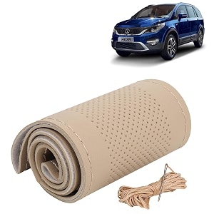 KINGSWAY PU Leatherite Car Steering Cover Sewable