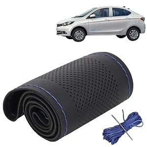 KINGSWAY PU Leatherite Car Steering Cover Sewable
