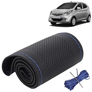 KINGSWAY PU Leatherite Car Steering Cover Sewable
