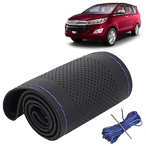 KINGSWAY PU Leatherite Car Steering Cover Sewable