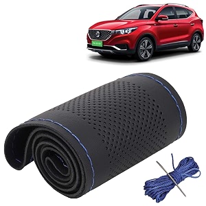 KINGSWAY PU Leatherite Car Steering Cover Sewable