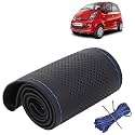 KINGSWAY PU Leatherite Car Steering Cover Sewable