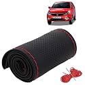 KINGSWAY PU Leatherite Car Steering Cover Sewable