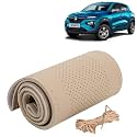 KINGSWAY PU Leatherite Car Steering Cover Sewable