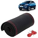 KINGSWAY PU Leatherite Car Steering Cover Sewable