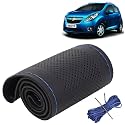 KINGSWAY PU Leatherite Car Steering Cover Sewable