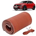 KINGSWAY PU Leatherite Car Steering Cover Sewable
