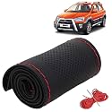KINGSWAY PU Leatherite Car Steering Cover Sewable