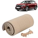 KINGSWAY PU Leatherite Car Steering Cover Sewable