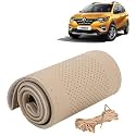 KINGSWAY PU Leatherite Car Steering Cover Sewable