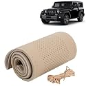 KINGSWAY PU Leatherite Car Steering Cover Sewable