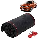 KINGSWAY PU Leatherite Car Steering Cover Sewable