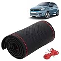 KINGSWAY PU Leatherite Car Steering Cover Sewable