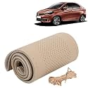 KINGSWAY PU Leatherite Car Steering Cover Sewable