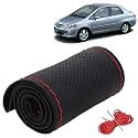 KINGSWAY PU Leatherite Car Steering Cover Sewable
