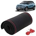 KINGSWAY PU Leatherite Car Steering Cover Sewable