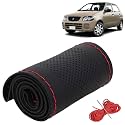 KINGSWAY PU Leatherite Car Steering Cover Sewable