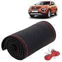 KINGSWAY PU Leatherite Car Steering Cover Sewable