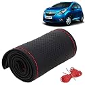 KINGSWAY PU Leatherite Car Steering Cover Sewable