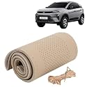 KINGSWAY PU Leatherite Car Steering Cover Sewable