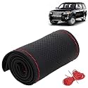 KINGSWAY PU Leatherite Car Steering Cover Sewable