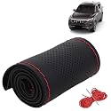 KINGSWAY PU Leatherite Car Steering Cover Sewable