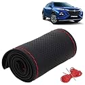 KINGSWAY PU Leatherite Car Steering Cover Sewable