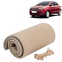 KINGSWAY PU Leatherite Car Steering Cover Sewable