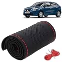 KINGSWAY PU Leatherite Car Steering Cover Sewable