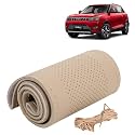 KINGSWAY PU Leatherite Car Steering Cover Sewable