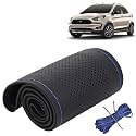 KINGSWAY PU Leatherite Car Steering Cover Sewable