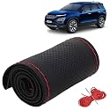 KINGSWAY PU Leatherite Car Steering Cover Sewable