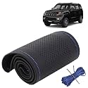 KINGSWAY PU Leatherite Car Steering Cover Sewable