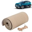 KINGSWAY PU Leatherite Car Steering Cover Sewable