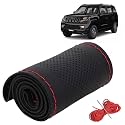 KINGSWAY PU Leatherite Car Steering Cover Sewable